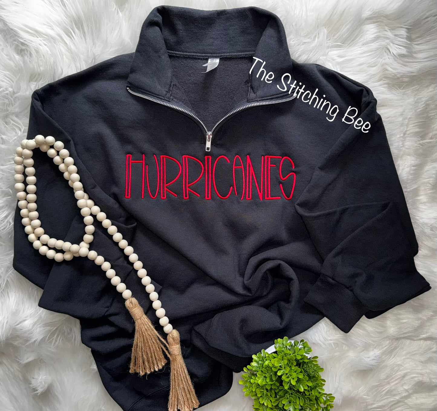 Hurricanes embroidered 1/4 zip pullover