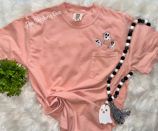 👻 Spooky Cute Ghost Pocket Tee 🎃