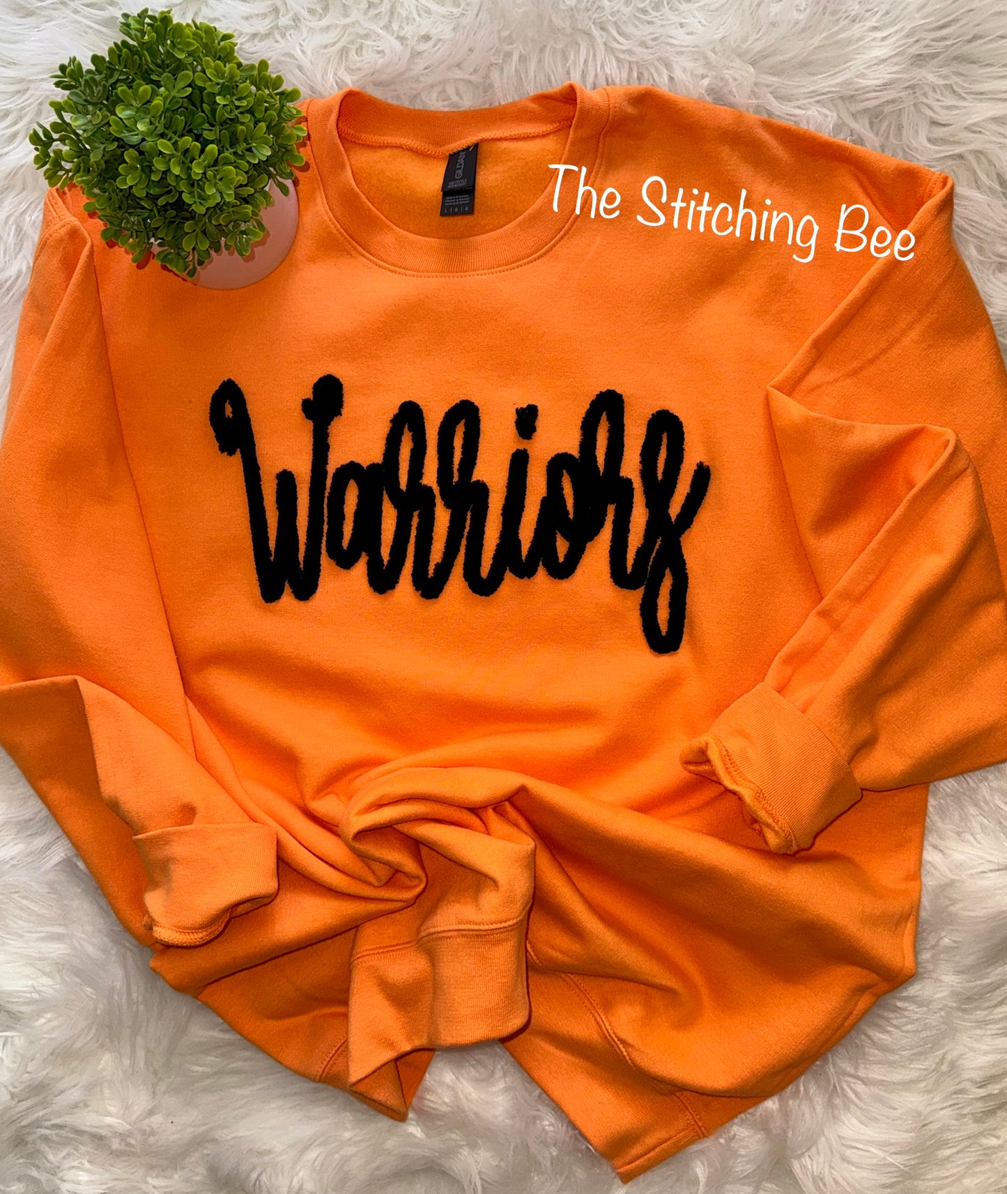 Warriors Yarn embroidery applique