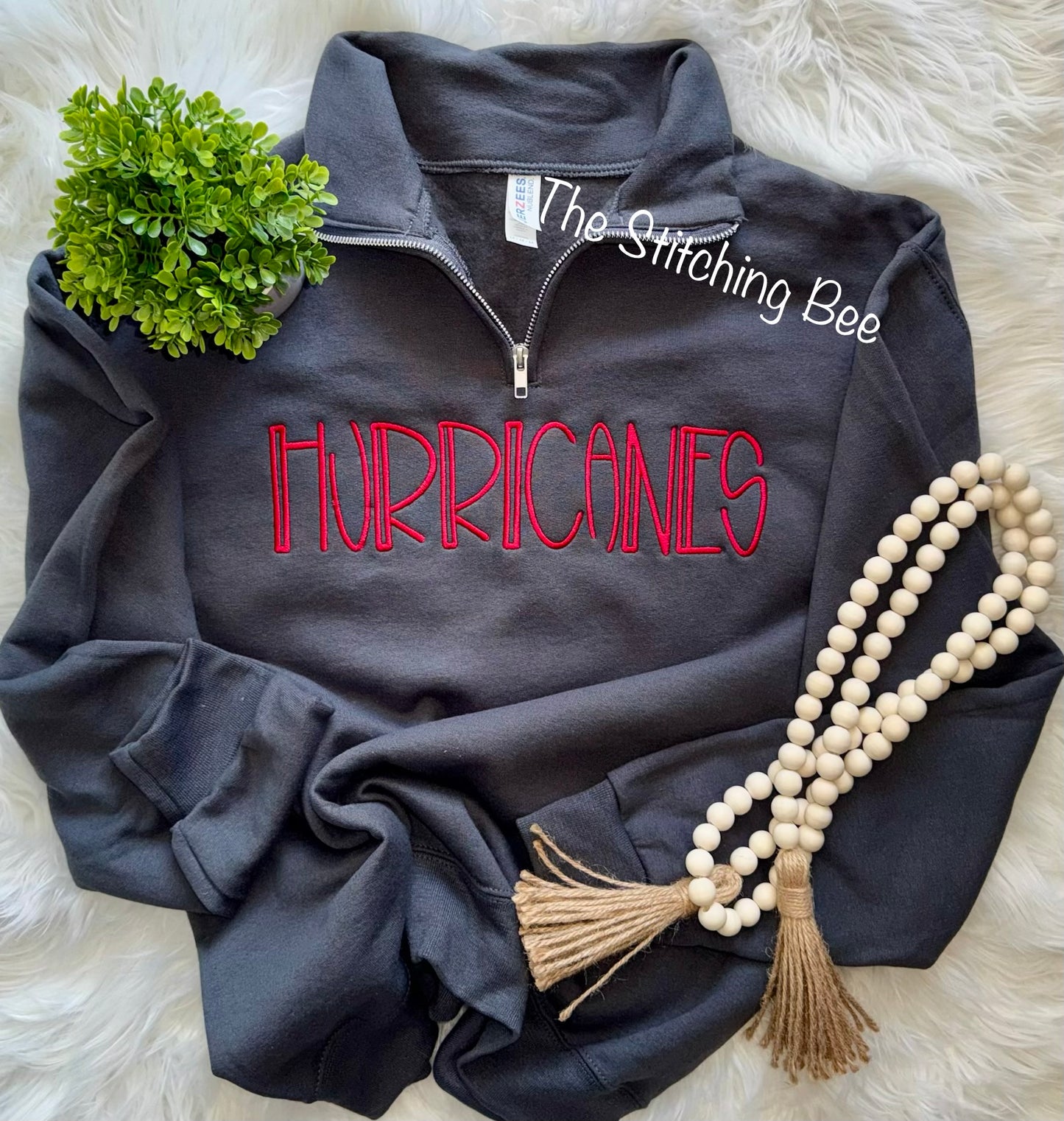 Hurricanes embroidered 1/4 zip pullover