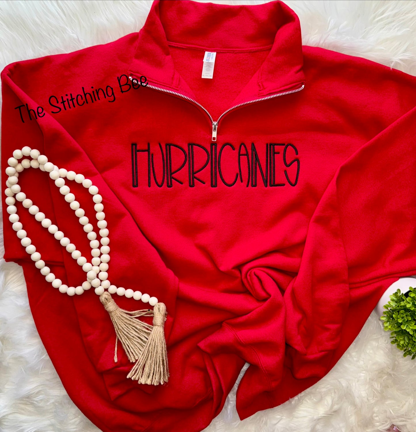 Hurricanes embroidered 1/4 zip pullover