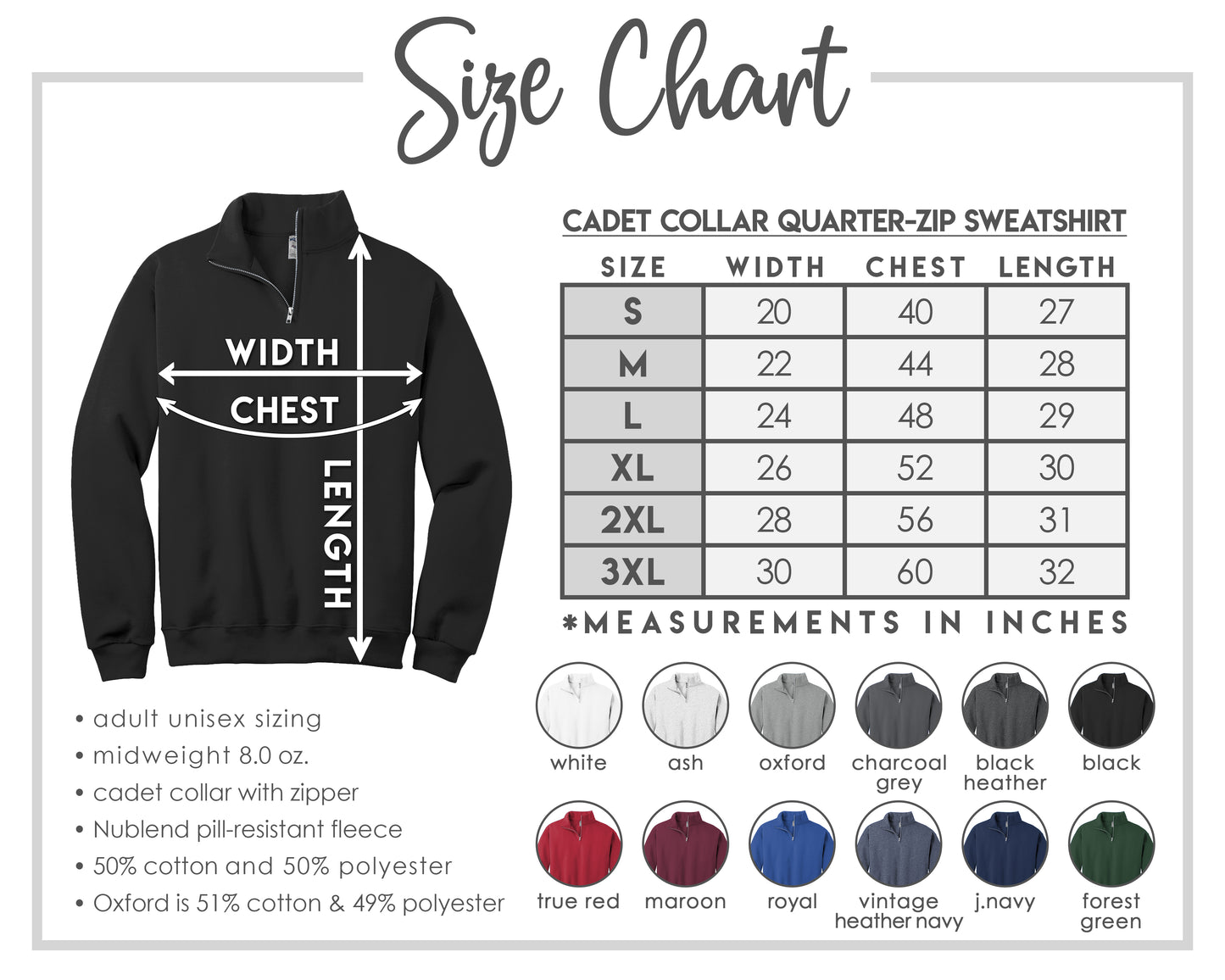 Quarter zip with Chilhowie logo