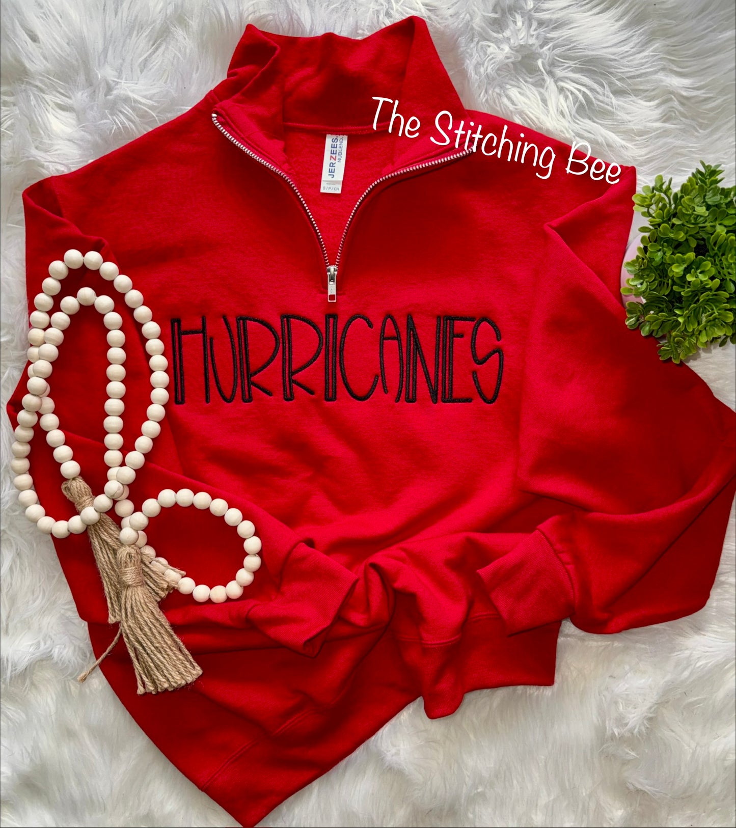 Hurricanes embroidered 1/4 zip pullover