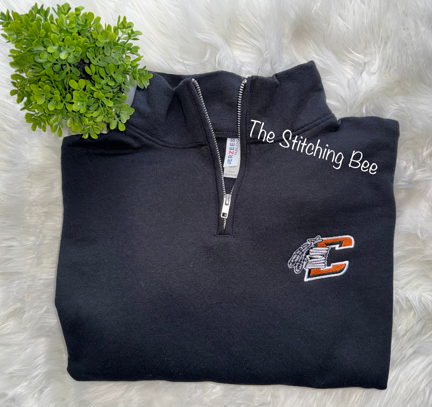 Quarter zip with Chilhowie logo