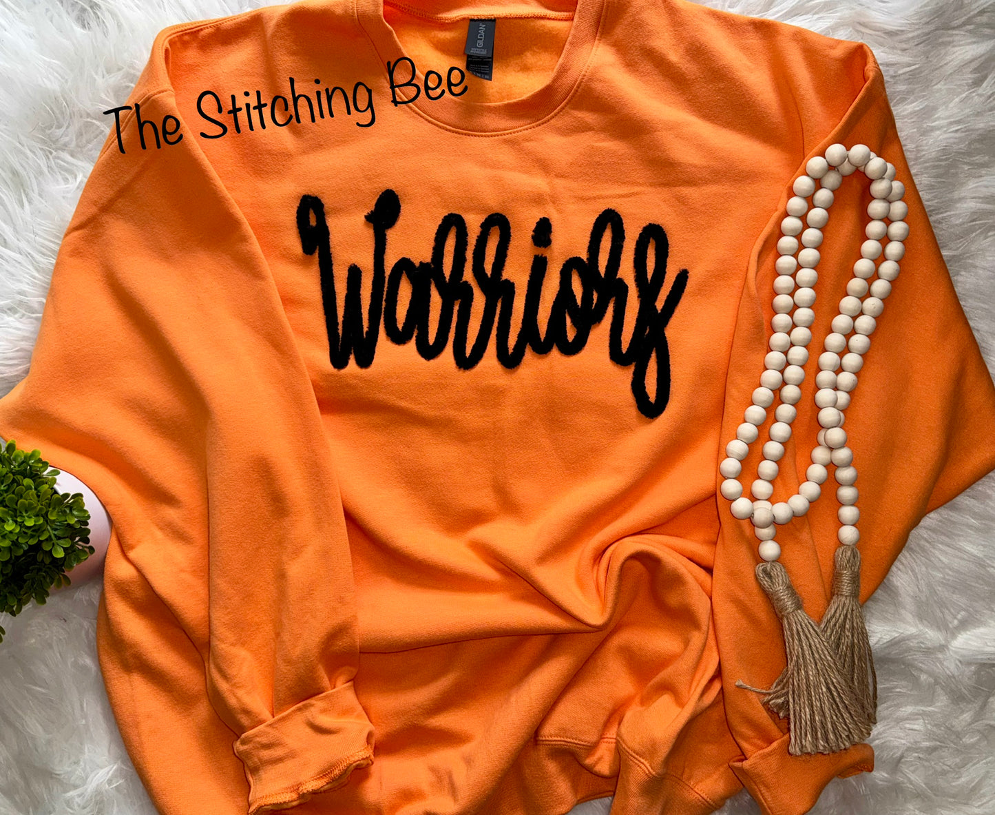 Warriors Yarn embroidery applique