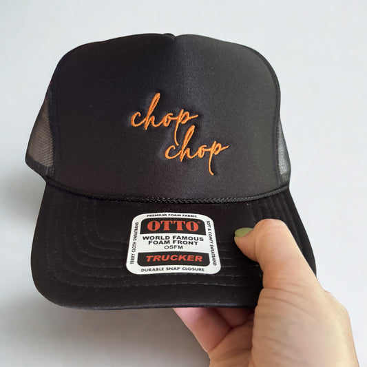 Chop Chop embroidered on Otto