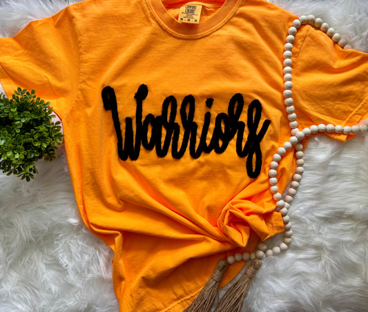 Warriors Yarn embroidery applique