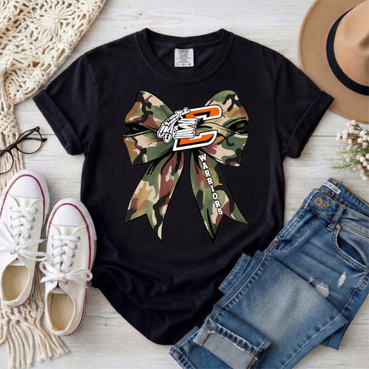 Warriors Camo bow short sleeve tshirt