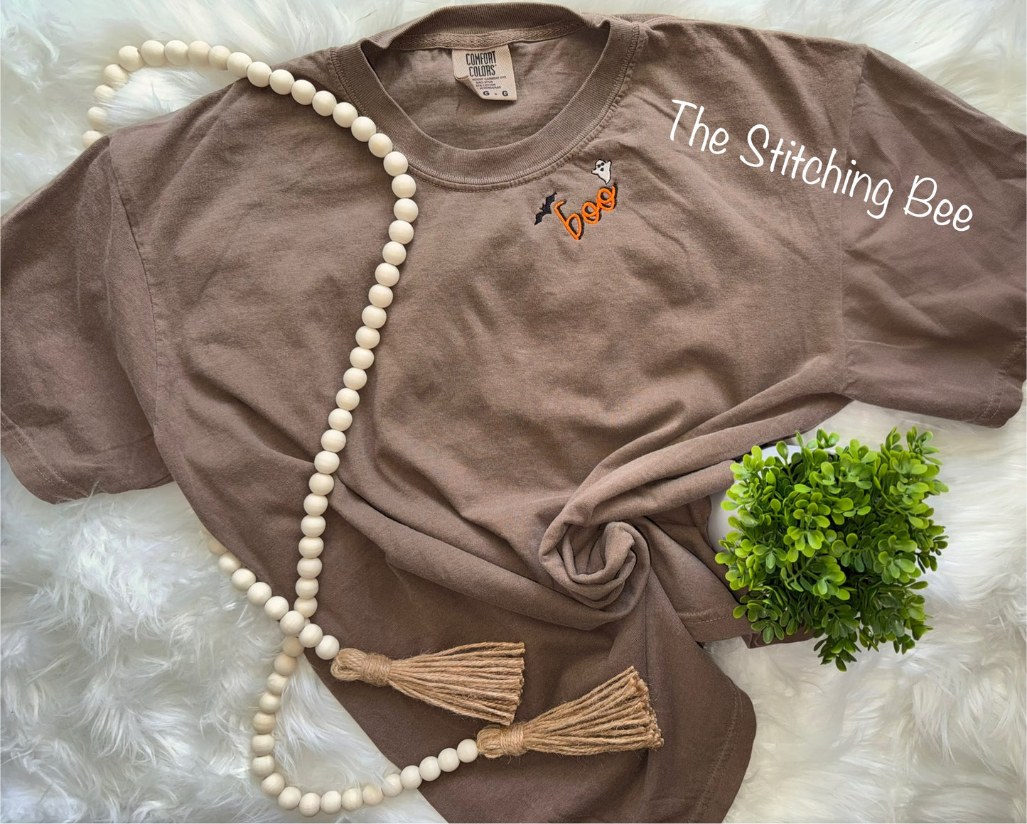 Boo embroidered Halloween T-shirt