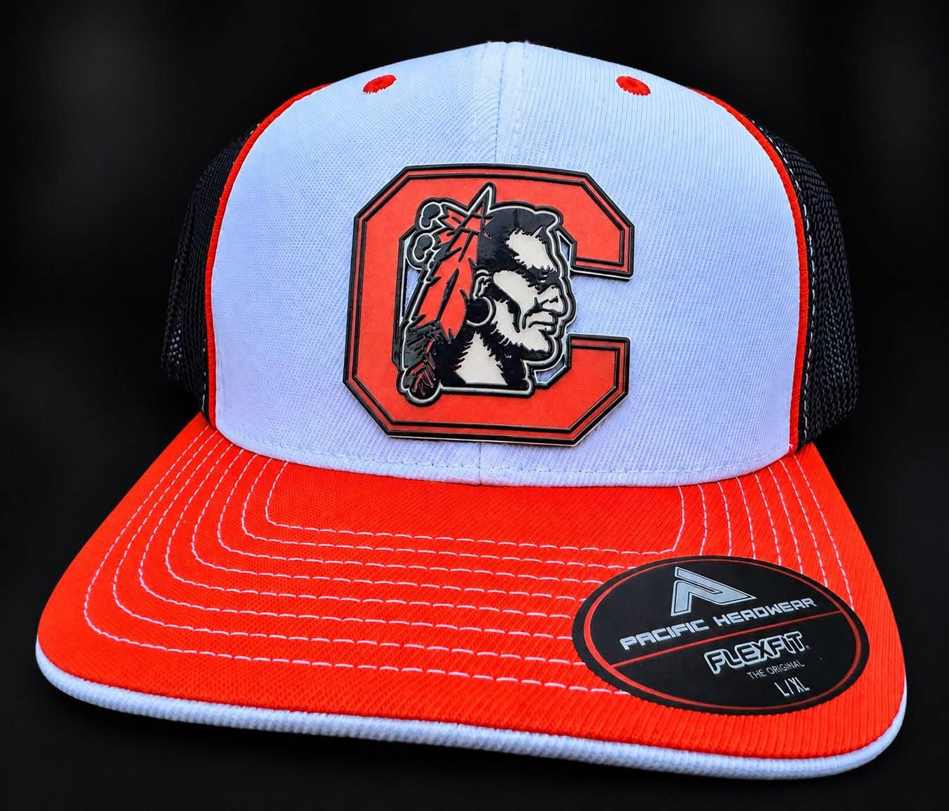 Chilhowie Warriors patch on Pacific flex fit