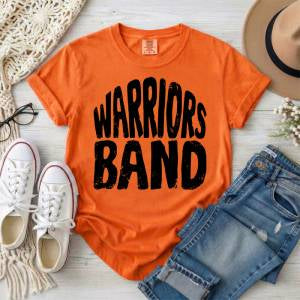 Warriors band on Comfort Colors tee