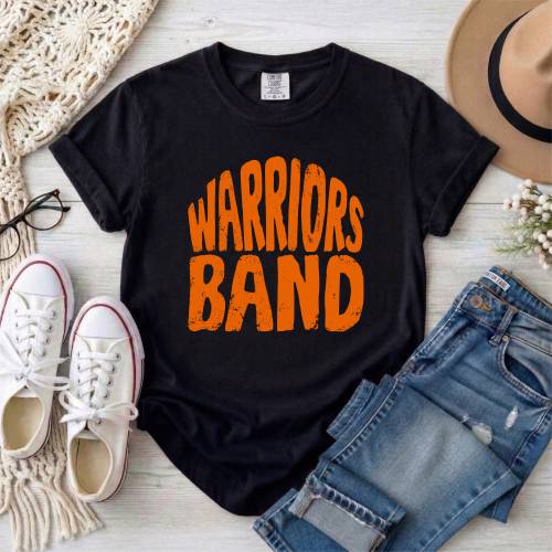 Warriors band on Comfort Colors tee