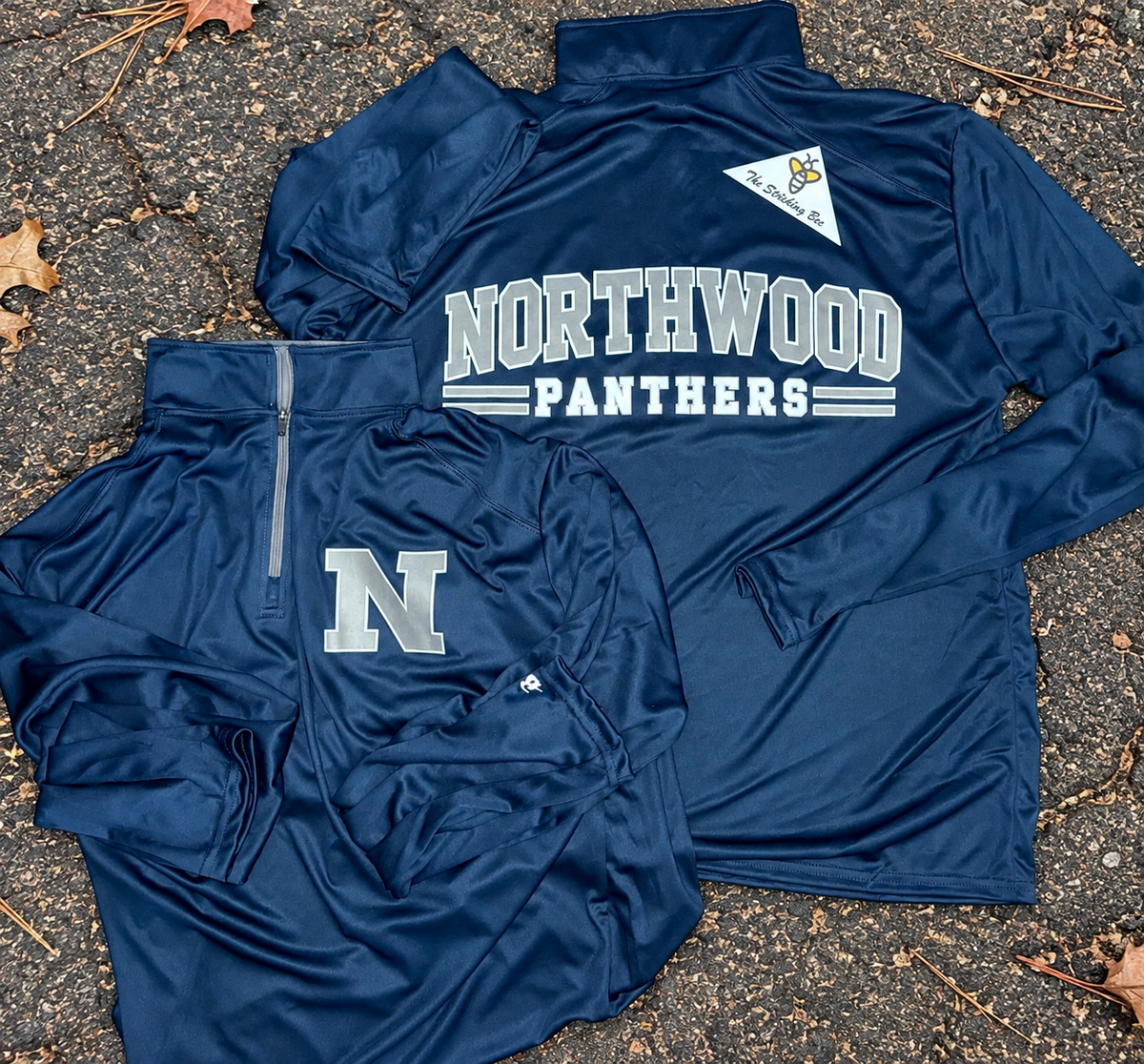 Performance material long sleeve Panthers 1/4 zip
