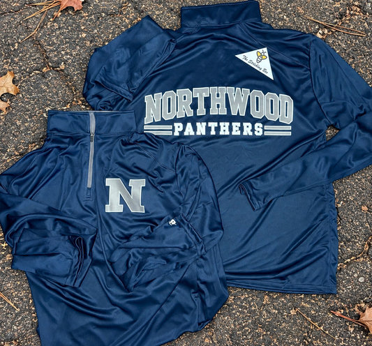 Performance material long sleeve Panthers 1/4 zip
