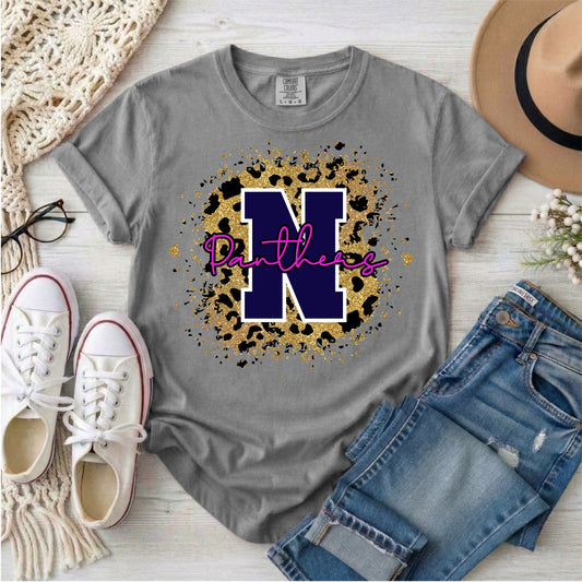 Northwood Faux Glitter Leopard short sleeve