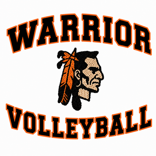 Chilhowie Warriors Volleyball tote🧡🖤